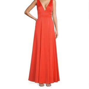 Antonio Melani Elegant Orange Evening Gown